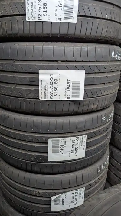 SET OF 4X CONTINENTAL CONTISPORTCONTACT 5P TAG# 16487 Size: 275/30/21 275/30/21 Excellent condition...