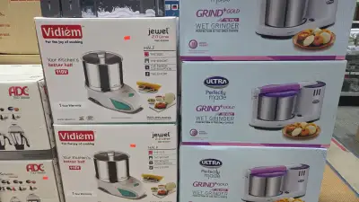VIDIEM JEWEL 2.0 L WET GRINDER STAINLESS S DRUM, STONE ROLLERS, View more