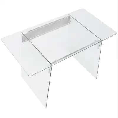 BRAND NEW - Glacier Desk in Clear and Chrome... LOT# 66, View more