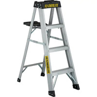3400 Series Industrial Extra Heavy-Duty Step Ladder, 4′, Aluminu