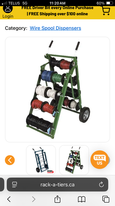 Klein greenlee wire rack, View more