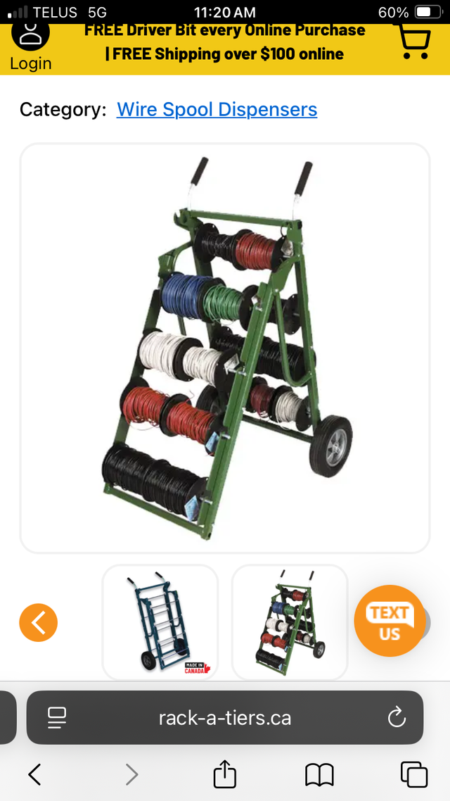 Klein greenlee wire rack in Tool Storage & Benches in Edmonton - Image 2