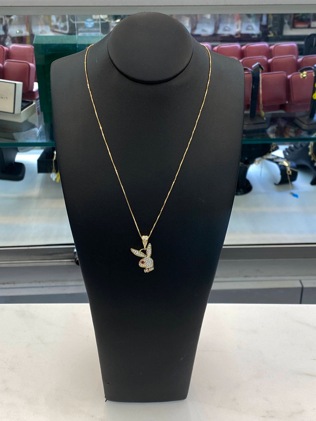 NEW! 10K Gold Playboy Bunny Pendant w/CZ Accents in Jewellery & Watches in City of Toronto - Image 3