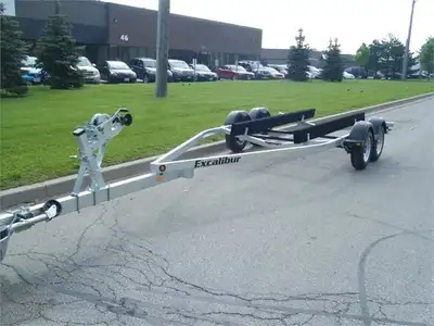 Excalibur BT6000 Tandem Axle boat trailer. 6000lbs total boat capacity. Fully welded tube steel cons...