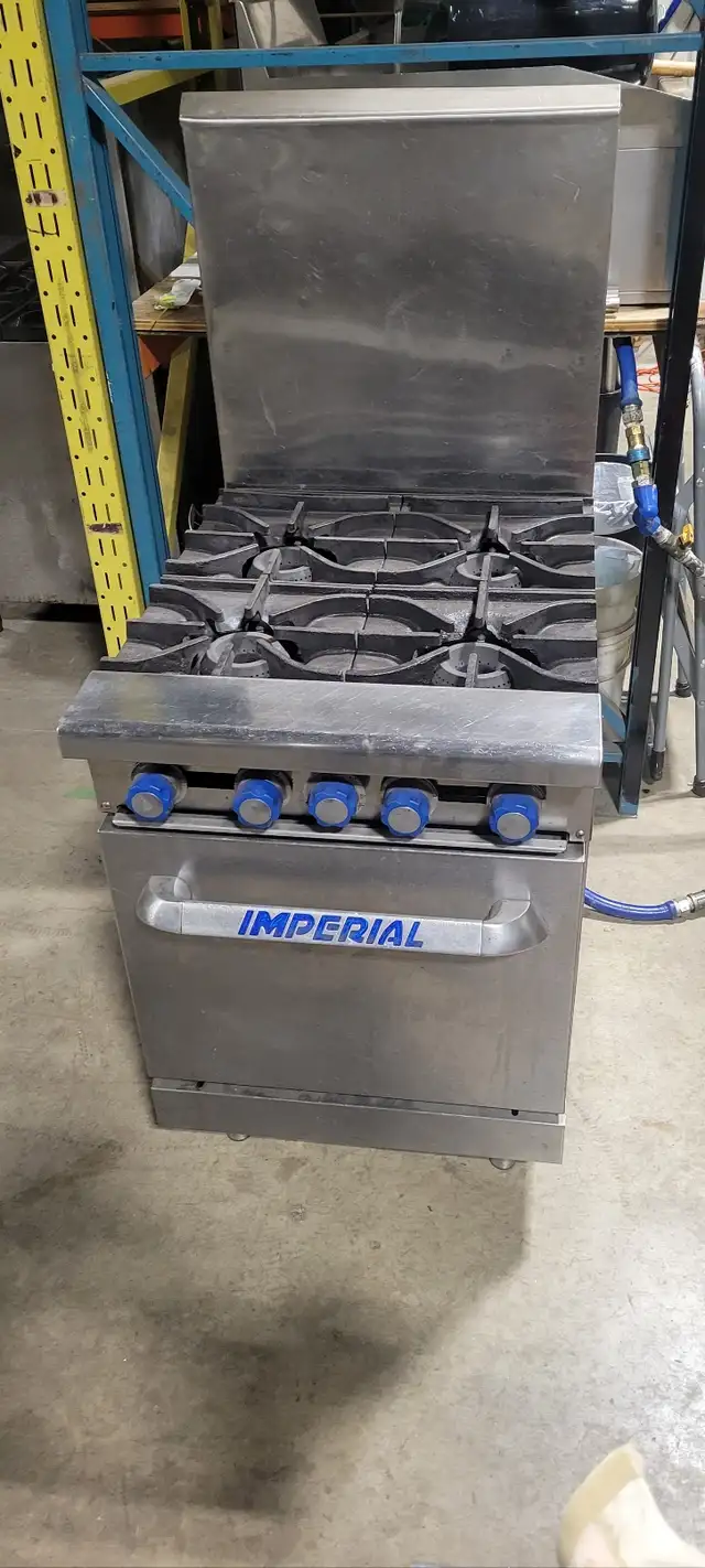 Commercial 4 Burner Gas Range with Oven (Imperial IR-4) USED in Industrial Kitchen Supplies in City of Toronto - Image 3