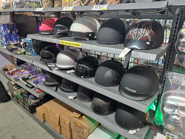 15 DIFFERENT SYLES OF DOT APPROVED MOTORCYCLE HELMETS in Motorcycle Parts & Accessories in Red Deer