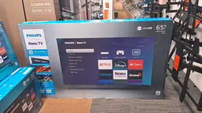 PHILIPS 65" ROKU TV 4K UHD, View more