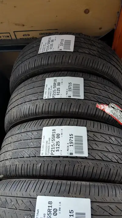 SET OF 4X BRIDGESTONE TURANZA EL440 TAG # 19715 Size: 215/55R18 215/55R18 Excellent condition Pressu...