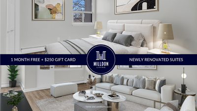 Current Promotions Limited Time Offer: 1 Month FREE + $250 Gift Card Suite Amenities Fridge Stove Di...