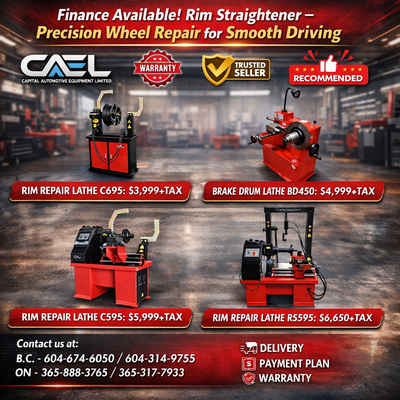 Upgrade your workshop with CAELs professional brake and rim repair equipment, engineered for accurac...