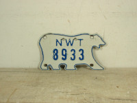 Vintage Northwest Territories Motorcycle License Plate NWT 8933