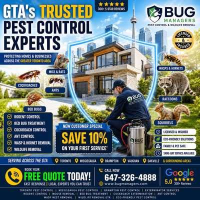 Professional pest control technician protecting a modern GTA hom, View more
