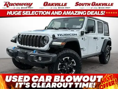 2024 JEEP WRANGLER RUBICON 4XE Bright White Exterior Black Interior/Black Seats with sustainable pre...