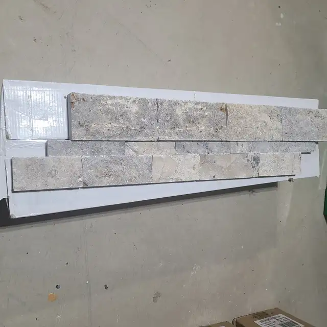 Natural Travertine Split Face Wall PanelsSilver Ash Split Face540707686230282242