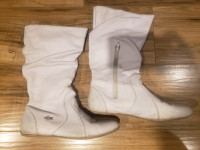 lacoste white boots ladies size 8
