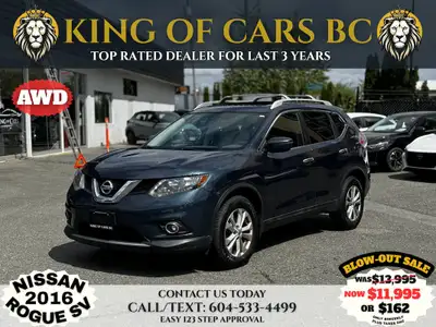 2016 NISSAN ROGUE SV AWD Stock Number: P215927 VEHICLE OPTIONS AWD, Spoiler, Alloys, 5 Passenger Sea...