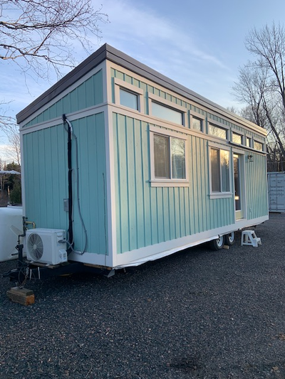32 feet by 8.5 feet wide Custom built tiny home on wheels turn key unit will all new appliance. Heat...