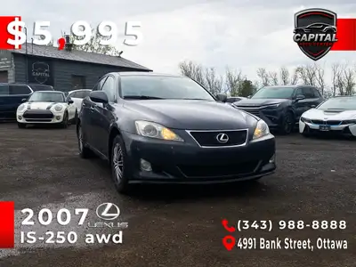 LUXURY. RELIABILITY. ALL-WEATHER CONFIDENCE! 2007 Lexus IS 250 AWD Premium Sport Sedan Exterior: Gra...