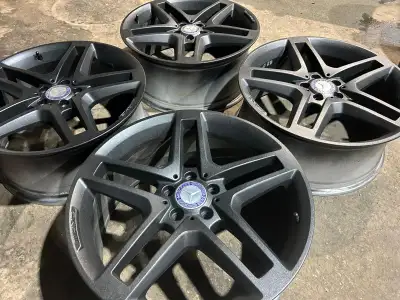 Off of a 2015 mercedes GLK A2044016602 20 x 8.5 5x112 45mm offset $700 for the set refinish matte bl...