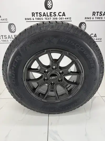 set of Four New 265/70/17 cooper discoverer snow claw winter tires on Ford Bronco Replica Rims 17 in...