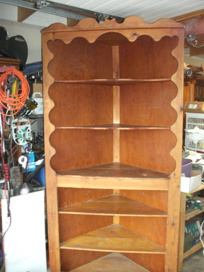 Vintage Pine Corner Cupboard, View more
