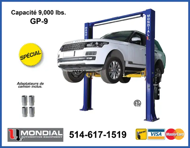 GP9L 9000lbs 220v  Lift Certifie HOIST ETLc Hydraulique NEUF in Other in Québec City - Image 4