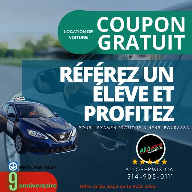 SPECIAL BIRTHDAY DRIVING LESSON FOR $159 + TAXES (EASY PAYMENT)63295996822787122
