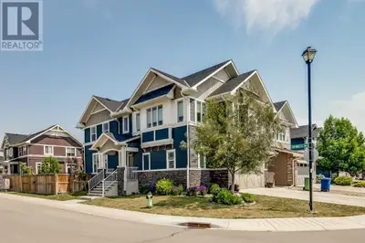 Ideally located on a sunlit corner lot in Airdrie’s beloved community of Bayside, this thoughtfully...