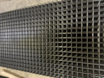 Welded Wire Mesh Panel – Plain Steel, 8GA, 4", 7'6" X 9'8", View more