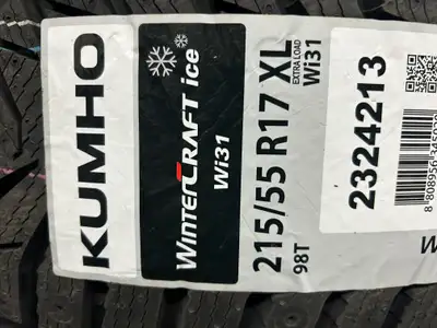 These are NEW Kumho WinterCraft ICE Wi31 TOP-LINE Winter tires. 215 55 17 These also come as origina...