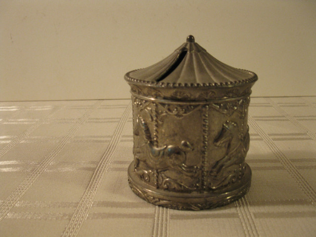 PEWTER CAROUSEL COIN BANK in Arts & Collectibles in Belleville