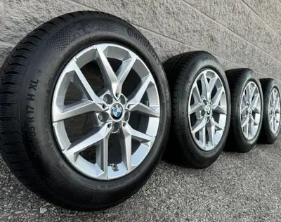 Continental Winter Contact TS860S Snow Tires and original 17 inch BMW X1 / X2 "Style 896" High Gloss...