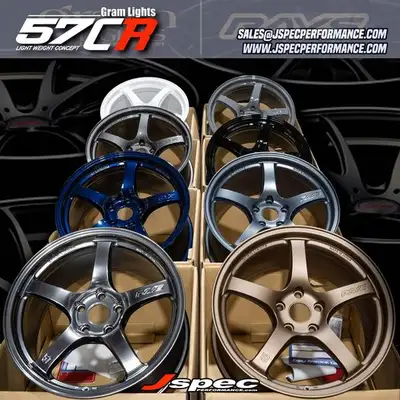 instock! Gram lights 57DR GLoss black Bronze, Eternal blue, gunblue 18x9.5 5x114.3 38 Subaru WRX STI...
