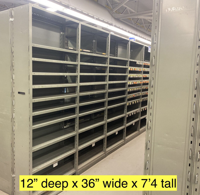 Used metal shelving 7’4 tall x 12” deep x 36” wide in Other Business & Industrial in City of Toronto