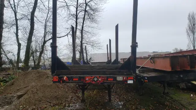 40-65 foot Triple Axle Tridem Trombone Flat Deck Hiboy Trailer in Cargo & Utility Trailers in Delta/Surrey/Langley - Image 3