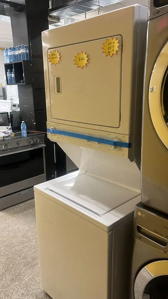 GE 27” Stacked Laundry Fully Tested  30-Day Warranty in Washers & Dryers in Kitchener / Waterloo - Image 3