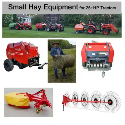 Small Hay Equipment for 25+HP tractors. Terrain 850 baler-20" X 27" Bales- $6995 870 Baler 24" x 27"...