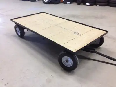 4x8 Steel Utility Wagon Weight Capacity is approx. 2200lb with Wagon Treated Plywood on deck Great i...