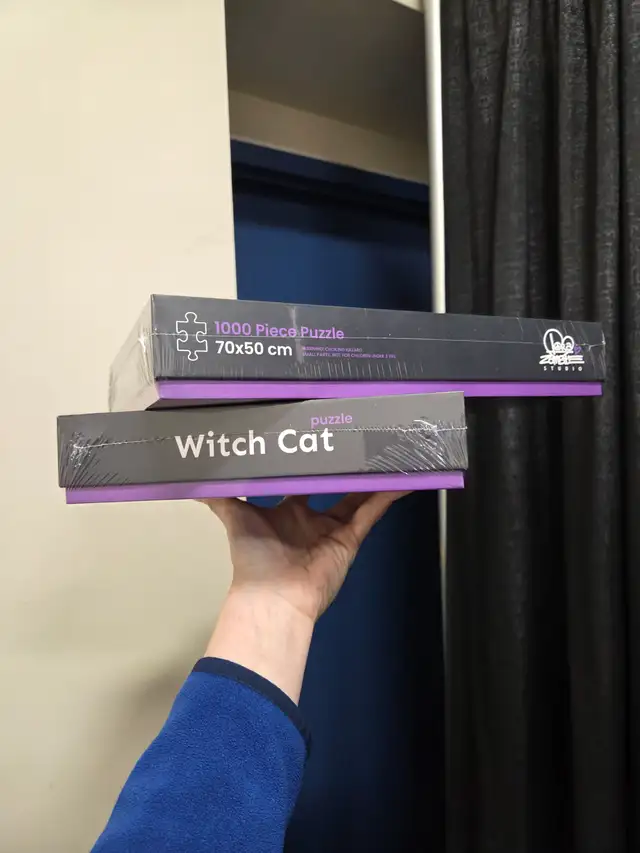 Ready now! Free gift with purchase. Witch Cat puzzle 1000 NEW in Toys & Games in Mississauga / Peel Region - Image 3