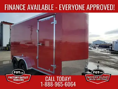 NEW Royal Cargo 7x16ft Enclosed from Southland Trailers - Rear Ramp Door w/ Spring Assist - (4) Rece...