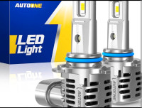 AUTOONE 9012/HIR2 LED Headlight Bulbs 6000K White, Canbus 22000L