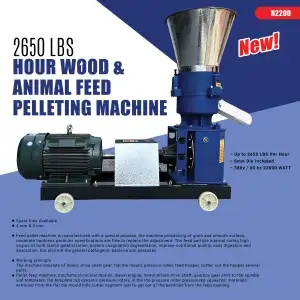 NEW 2650 LBS HOUR WOOD & ANIMAL FEED PELLETING MACHINE N2200, View more