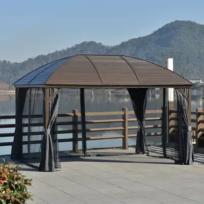 10' x 13' Aluminum Frame Hardtop Patio Gazebo Outdoor, View more