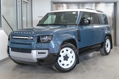 Land Rover Defender 110 P300 S 2025: - Extérieur métallisé bleu TASMAN avec intérieur en cuir noir E...