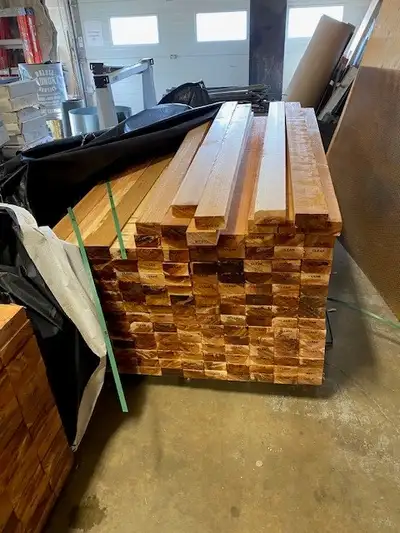 We have lots of clear cedar, one lift of each. 2x4x7 $30 each and 2x6x5 $35 each Cedar boards 780-54...