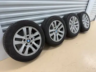 4 OEM BMW rims with Tires Bolt pattern 5x120 Centerbore 72 Size: 205/55 R16 Winter Tires Bridgestone...