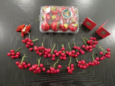 Red Apples & Berries  - Christmas Tree Ornaments, View more