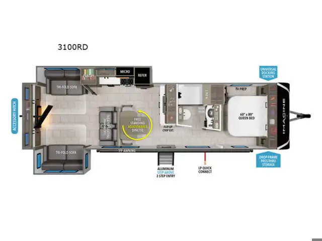 2023 Grand Design Imagine 3100RD in Travel Trailers & Campers in St. Albert - Image 3
