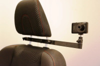 RacerMount in-car head rest camera mount for racing track GoPro