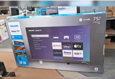 PHILIPS 75" 4K ROKU TV 75PUL6643, View more